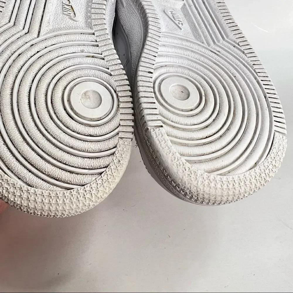 Nike Air Force 1 white Leather lace up sneakers. Size 7C